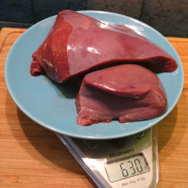 Boiling time for beef liver
